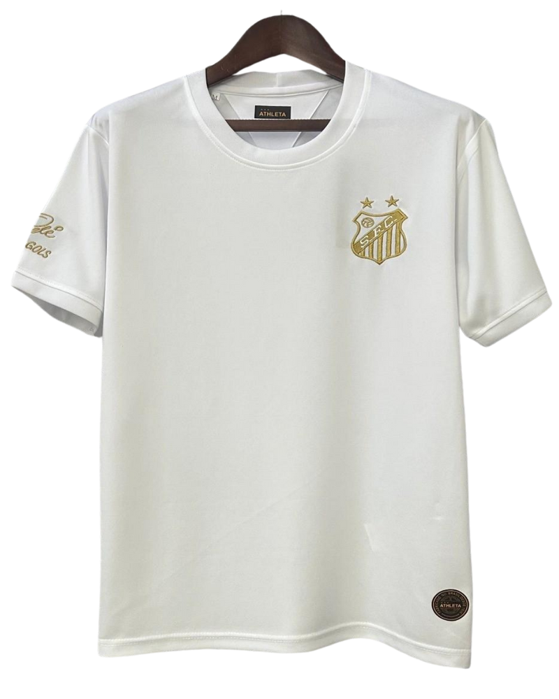 Camisa Comemorativa Santos 25/26 Pelé 1.000 Gols - Branca