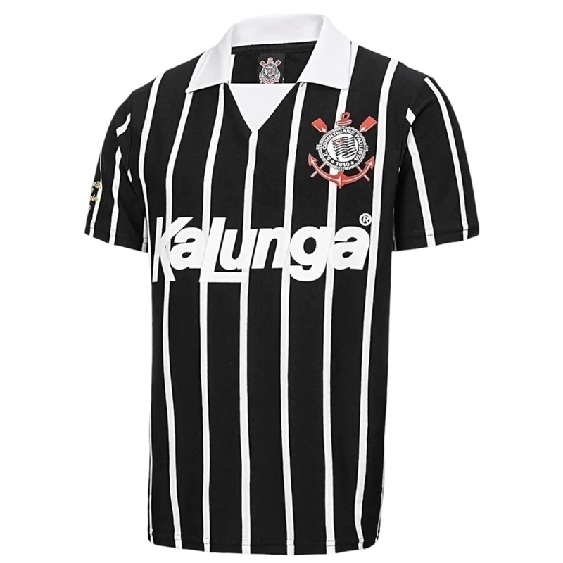 Camisa Retrô Timão II 1990 - Preta Torcedor Masculina