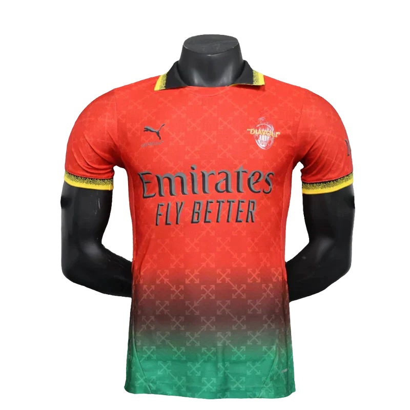 Camisa comemorativa do AC Milan 25/26 - Vermelha - Versão Jogador